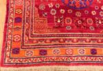 Funky Vintage Purple Silk Pomegranate Khotan Rug #49982 Nazmiyal