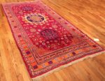 Funky Vintage Purple Silk Pomegranate Khotan Rug #49982 Nazmiyal