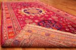 Funky Vintage Purple Silk Pomegranate Khotan Rug #49982 Nazmiyal