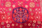 Funky Vintage Purple Silk Pomegranate Khotan Rug #49982 Nazmiyal