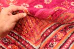 Funky Vintage Purple Silk Pomegranate Khotan Rug #49982 Nazmiyal