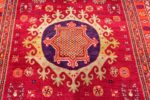 Funky Vintage Purple Silk Pomegranate Khotan Rug #49982 Nazmiyal