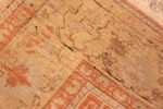 Gold Coral Small Antique Silk Turkish Kayseri Rug #49966 - Nazmiyal