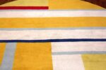 Vintage Gold Round Ilya Yulievich Bolotowsky Art Rug #49949 Nazmiyal