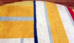 Vintage Gold Round Ilya Yulievich Bolotowsky Art Rug #49949 Nazmiyal