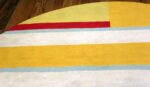 Vintage Gold Round Ilya Yulievich Bolotowsky Art Rug #49949 Nazmiyal