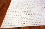 Ivory Antique Square Tribal caucasian Shahsavan Jajim #49933 from Nazmiyal Antique Rugs in NYC