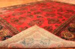 Red Room Size Antique Persian Kashan Rug #49905 from Nazmiyal Antique Rugs in NYC