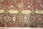 Room Size Rust Color Antique Persian Tabriz Rug #49951 - Nazmiyal