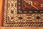Small Antique Geometric Israeli Bezalel Rug 49975 from Nazmiyal