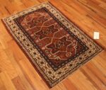 Small Antique Geometric Israeli Bezalel Rug 49975 from Nazmiyal