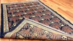 Small Blue Antique Israeli Bezalel Menorah Rug #49976 - Nazmiyal
