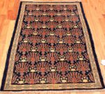 Small Blue Antique Israeli Bezalel Menorah Rug #49976 - Nazmiyal