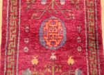 Small Pomegranate Design Antique Purple Silk Khotan Runner Rug #49970 - From Nazmiyal Antique Rugs in NYC.