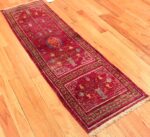Small Pomegranate Design Antique Purple Silk Khotan Runner Rug #49970 - From Nazmiyal Antique Rugs in NYC.