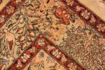 Small Vintage Silk Metallic Turkish Hereke Animal Rug #49991 from Nazmiyal Antique Rugs in NYC.