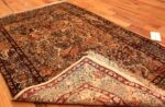 Small Vintage Silk Metallic Turkish Hereke Animal Rug #49991 from Nazmiyal Antique Rugs in NYC.