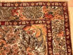 Small Vintage Silk Metallic Turkish Hereke Animal Rug #49991 from Nazmiyal Antique Rugs in NYC.