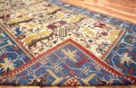 Tribal Ivory Antique Turkish Tuduc Hunting Rug #49957 - Nazmiyal