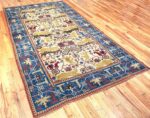 Tribal Ivory Antique Turkish Tuduc Hunting Rug #49957 - Nazmiyal