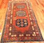 Tribal Rust Pomegranate Design Antique Khotan Rug #49965 - by Nazmiyal