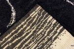 Vintage Black Cream French Art Deco Rug #49932 - Nazmiyal