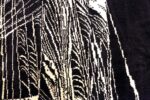 The Patterns Close Up Of Vintage Black Cream French Art Deco Rug