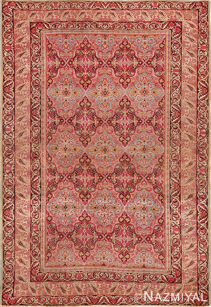 Mid 19th Century Fine Antique Persian Kerman Rug 49990 from Nazmiyal