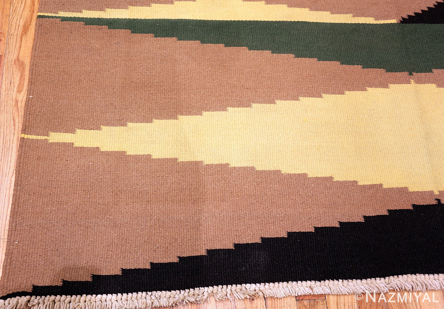 Vintage Flat Woven French Art Deco Kilim Carpet #49931 - Nazmiyal