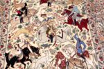 Fine Signed Vintage Persian Esfahan Rug With Hunting Scene 70017 by Nazmiyal