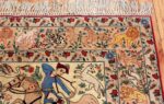 Fine Signed Vintage Persian Esfahan Rug With Hunting Scene 70017 by Nazmiyal