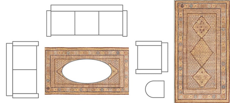 Living Room Layout With Rug Placed Just Under The Coffee Table Living Room Layout With Rug Placed Just Under The Coffee Table - Nazmiyal