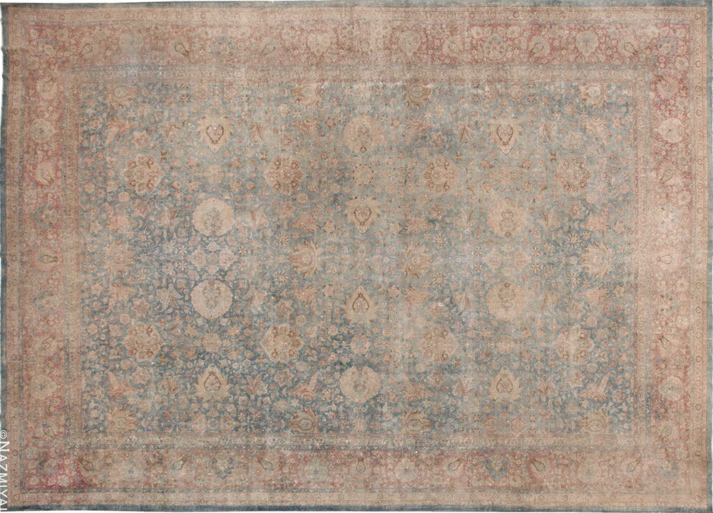 Seafoam Color Antique Persian Kerman Rug Seafoam Color Antique Persian Kerman Rug by Nazmiyal Antique Rugs