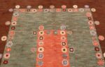 Picture of the top part of the Vintage Scandinavian Marta Maas Fjetterstrom Tusenskonan Carpet 70024 from Nazmiyal Antique Rugs in NYC