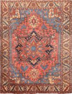Antique Persian Medallion Heriz Rug #70020 from Nazmiyal Antique Rugs