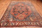 Image of Antique Persian Medallion Heriz Rug #70020 from the collection of Nazmiyal Antique Rugs NYC