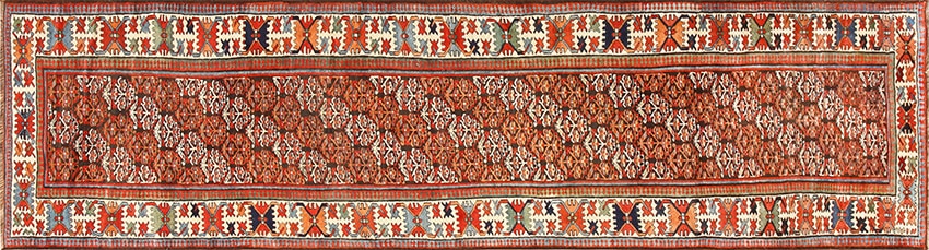 Picture of an Antique Tribal Crab Design Northwest Persian Runner Rug #50669 from Nazmiyal Antique Rugs in NYC