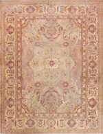 Picture of Large Soft Mauve Antique Indian Agra Carpet #70041 from Nazmiyal Antique Rugs in NYC.