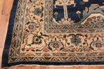 Image of Corner Large Blue Antique Persian Malayer Rug #70010