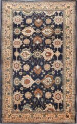 Picture of the Large Blue Antique Persian Malayer Rug #70010 from Nazmiyal Antique Persian Rugs in NYC