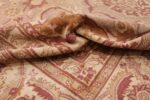 Image of Pile of Large Soft Mauve Antique Indian Agra Carpet #70041