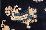 Image of Peking Dog of Small Antique Peking Foo Dog Chinese Rug #70039 from the collection of Nazmiyal Antique Rugs NYC