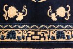 Image of Border of Small Antique Peking Foo Dog Chinese Rug #70039 from the collection of Nazmiyal Antique Rugs NYC