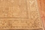 Image of Corner of Soft Antique Decorative Turkish Oushak Rug #49743 from the collection of Nazmiyal Antique Rugs NYC