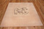 Image of Square Vintage Picasso Peace and Joy Art Rug 70033 from the collection of Nazmiyal Antique Rugs NYC