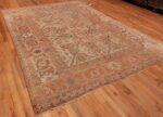An Over All Picture of Antique Ivory Persian Sultanabad rug #50576 from Nazmiyal Antique Rugs in NYC