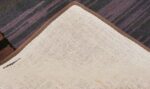 Picture of the backing of Light Blue Antique American Hooked Rug #70057 from Nazmiyal Antique Rugs in NYC