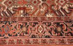 A picture of the border of Antique Persian Heriz rug #47160 from Nazmiyal Antique Rugs in NYC