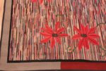 Picture of the border of Floral Antique American Hooked Rug #70055 from Nazmiyal Antique Rugs in NYC