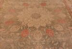 Picture of the Central Medallion of Antique Silk Turkish Kayseri Shabby Chic Rug #48938 From Nazmiyal Antique Rugs In NYC